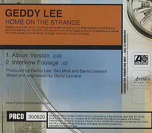 Geddy Lee : Home on the Strange
